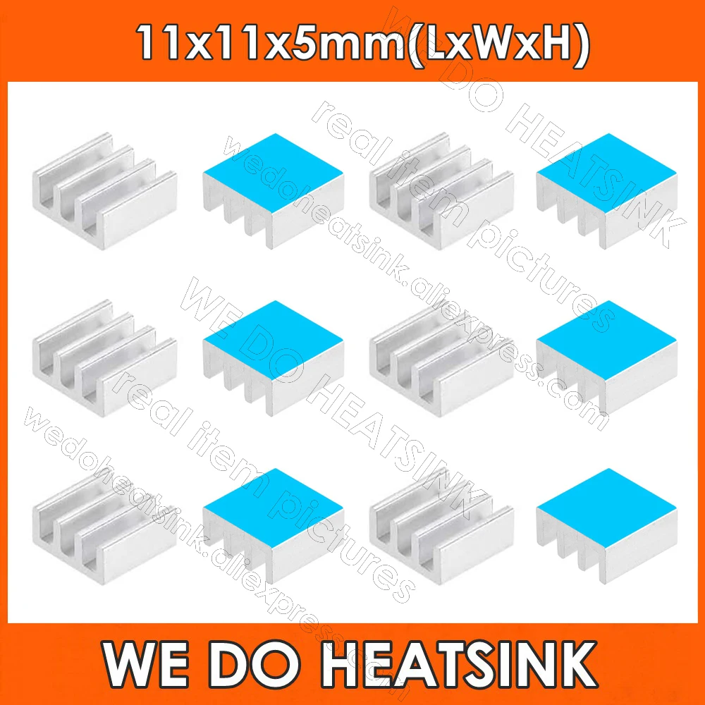 Aluminum Heatsink Radiator Cooler With pre Applied Thermal Conductive Adhesive Tape for Electronic IC Chip RAM MOS GPU