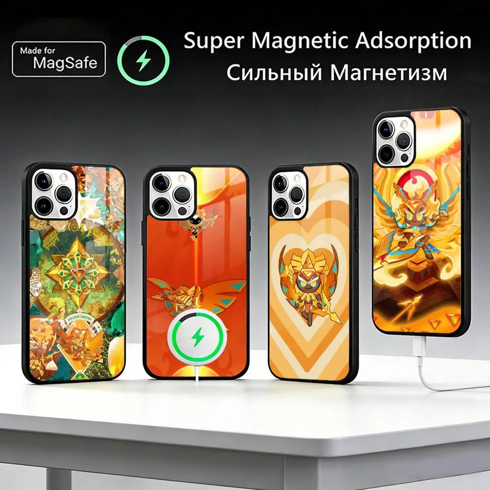 

G-Golden C-Cheese C-Cookie Phone Case For iPhone17,16,15,14,13,12,11 Plus,Pro Max, New Magnetic Wireless Charging