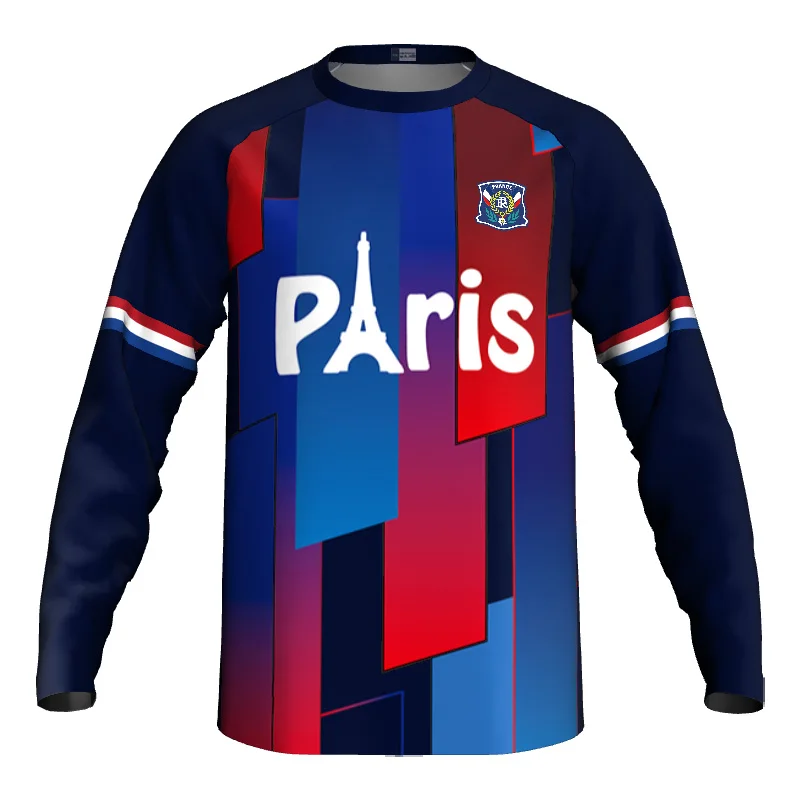 Paris Ride Shirt for Mountain Bike, MTB Cycling Top, Motocross Clothes, Bicycle Wear, Downhill Race, France, French Flag Team