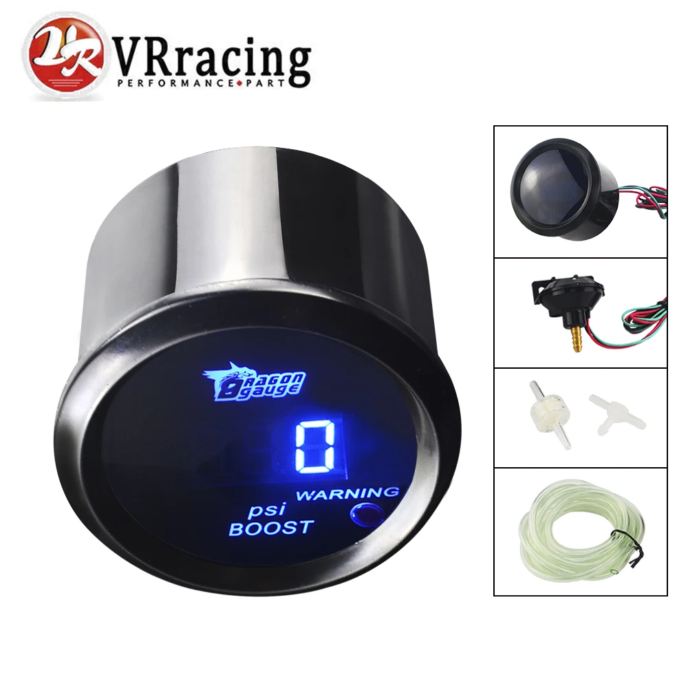 VR - Black Turbo Boost gauge Psi digital led 2 inch /auto gauge/tachometer/car meter/auto parts/car parts VR-TAG05-BP