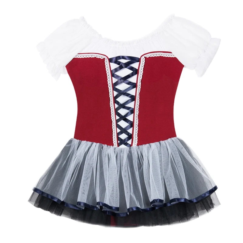 Meisjes Balletjurk Puff Korte Mouw Ballet Tutu Jurk Kids Ballet Leotard Jurk Verjaardag Jurk Meisjes Dans Kostuum Danskleding