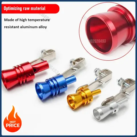 알루미늄 합금 범용 터보 사운드 배기 머플러 파이프 휘슬 자동차, 오토바이, 트럭 로어 메이커