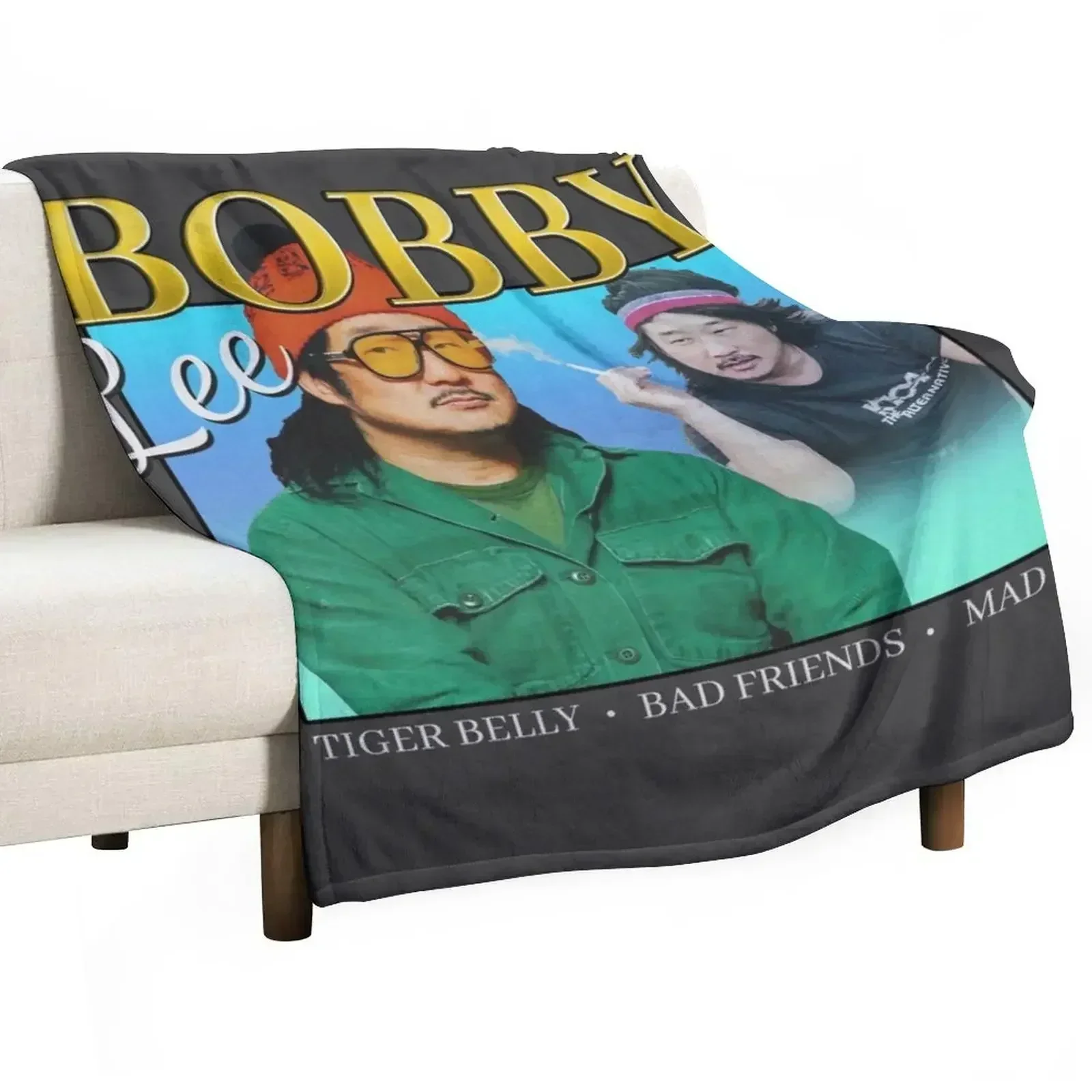Bobby Lee retro / vintage design Throw Blanket for sofa Decorative Sofas Single Multi-Purpose Moving Plaid on the sofa Blankets