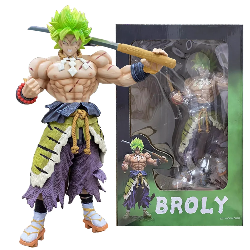 21cm Anime Dragon Ball Z Figure Samurai Son Goku Broly Super Saiyan Action Figures PVC Collection Model Doll Ornaments Toys Gift