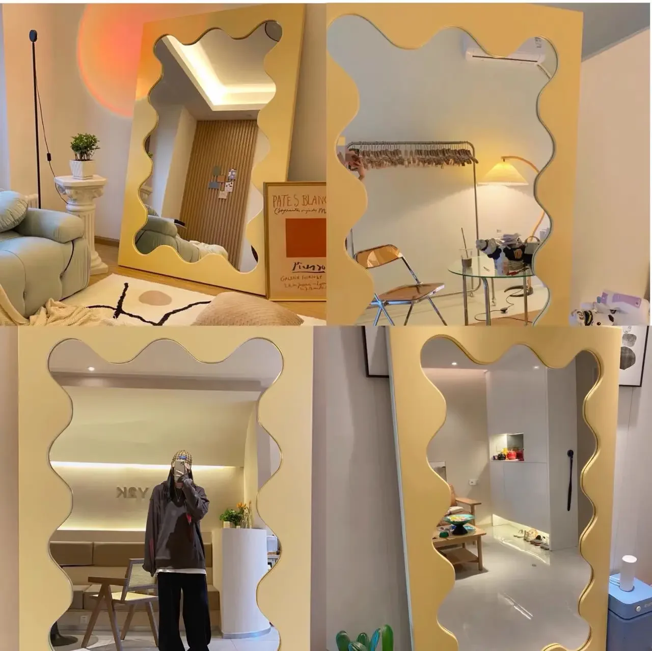 Luxury Metal Frame Accent Wall Mirror Decorative Mirror Home Hotel/Bedroom Floor Makeup Mirror