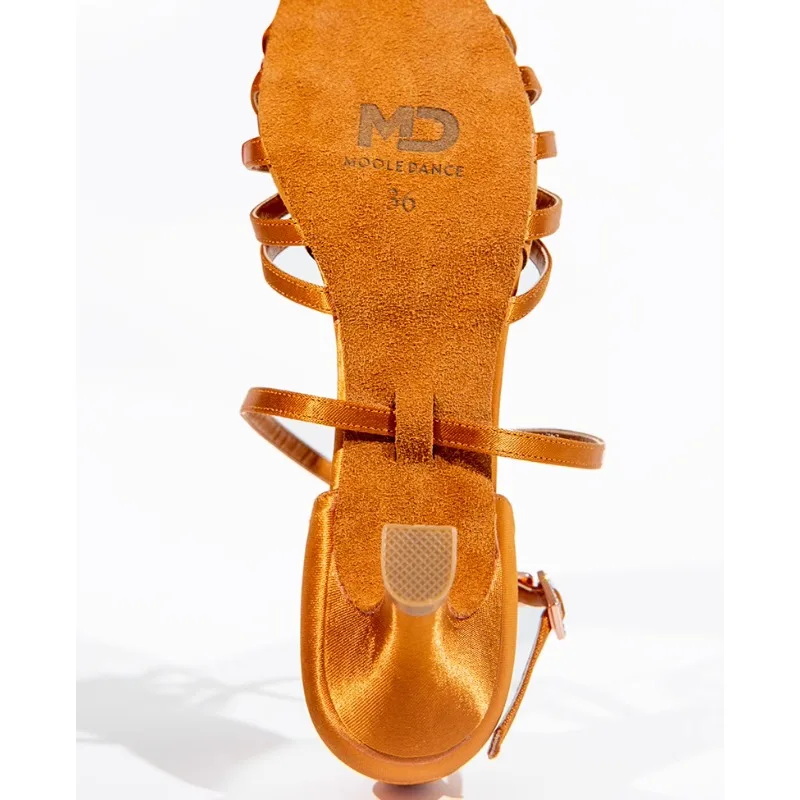 أحذية رقص لاتينية مخصصة للسيدات البالغات ذات نعل ناعم مستورد من الحرير بكعب عالٍ منافسة احترافية، أحذية رقص رومبا