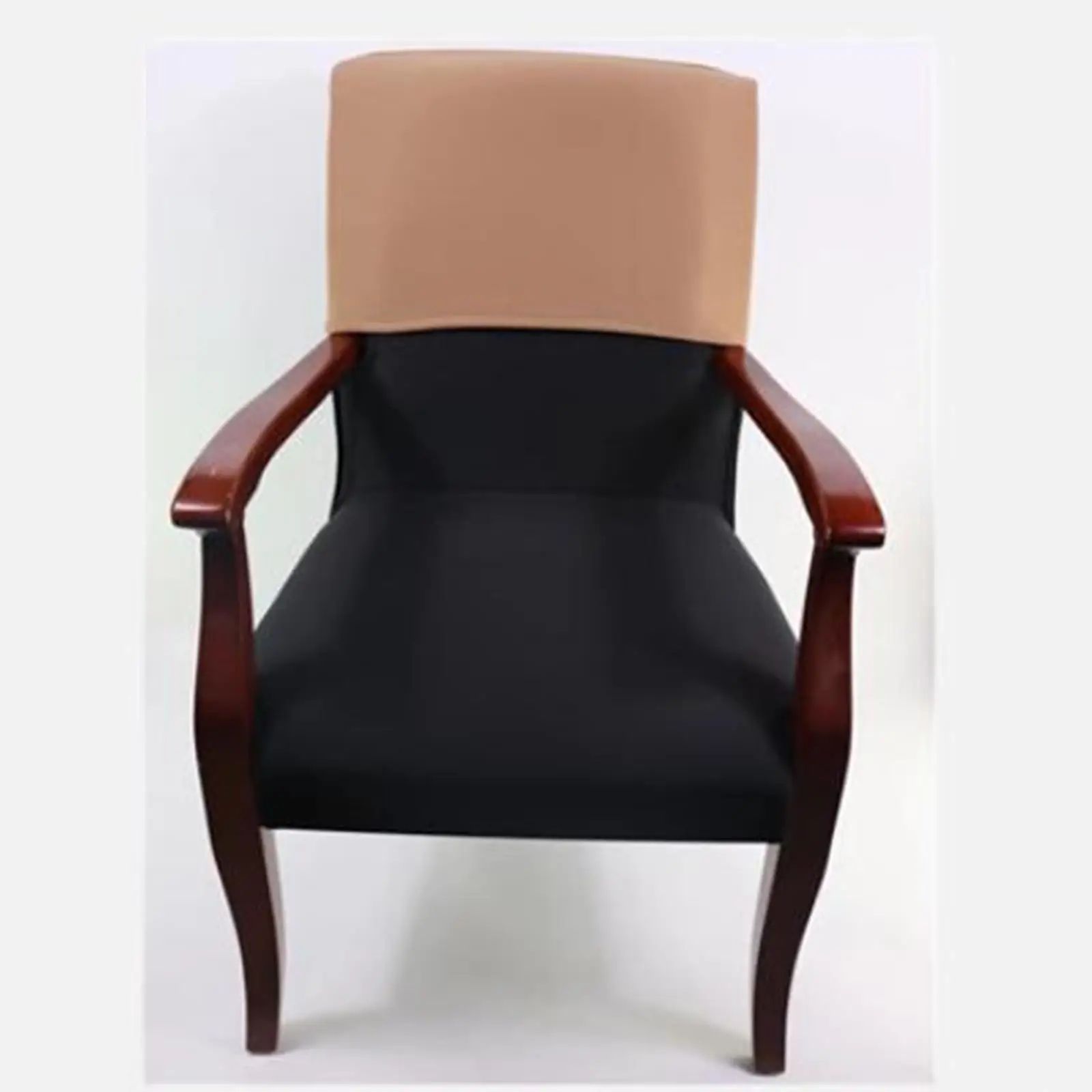 Desk Chair Protective Stretch Backrest Cover Polyester Furniture Lining for Swivel Chair Study Room