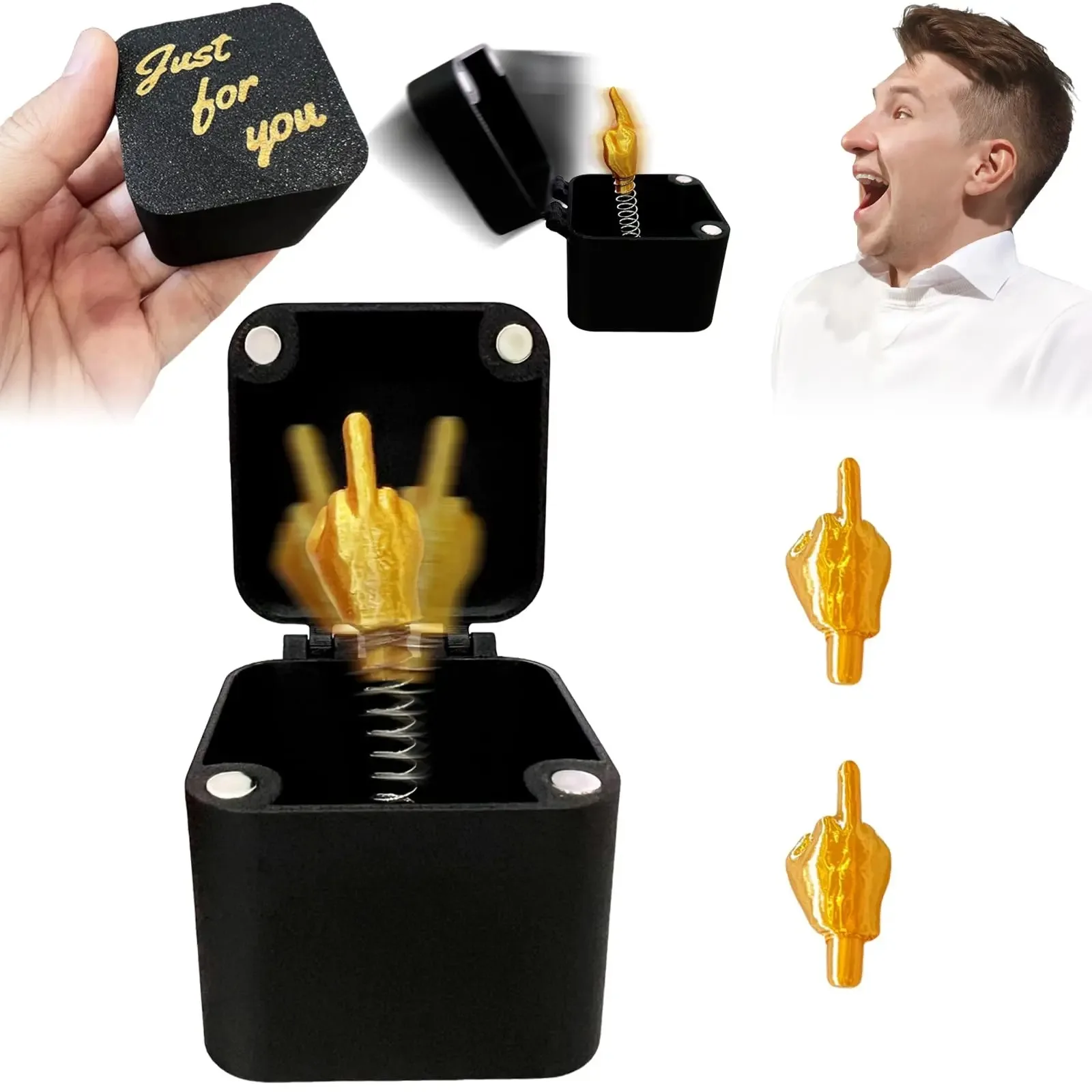 NEW Out of the box pop-up Middle Finger Gift Box Creative Desk Home Decor Gifts Middle Finger Novelty Christmas Funny Prank Gift