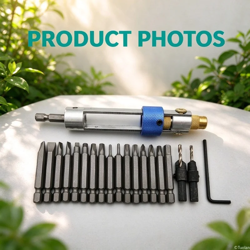 20PCS Countersink Drill Bit & Bit Adapter Kit, Dual-Purpose Electric Screwdriver Converter, Hardware Tools Set