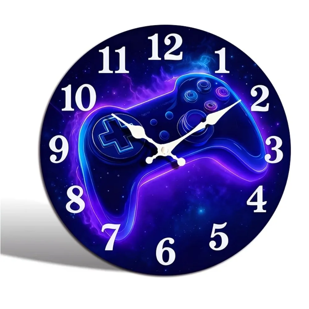Cyberpunk Neon Style Silent Wall Clock
