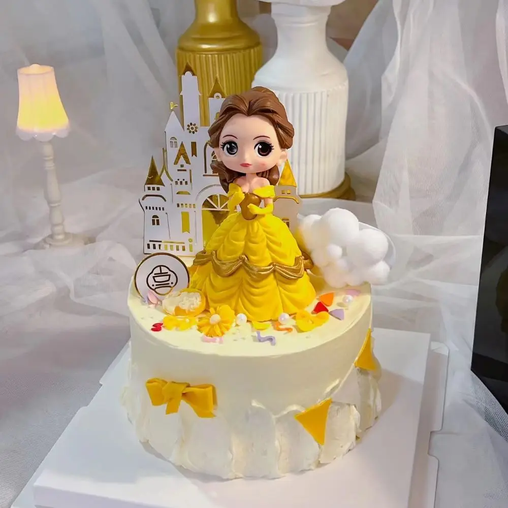 Disney Princess Frozen Theme Cake Decoration Anna Elsa Cake Topper for Kids Girls Baby Shower Birthday Party Cake Decor Supplies