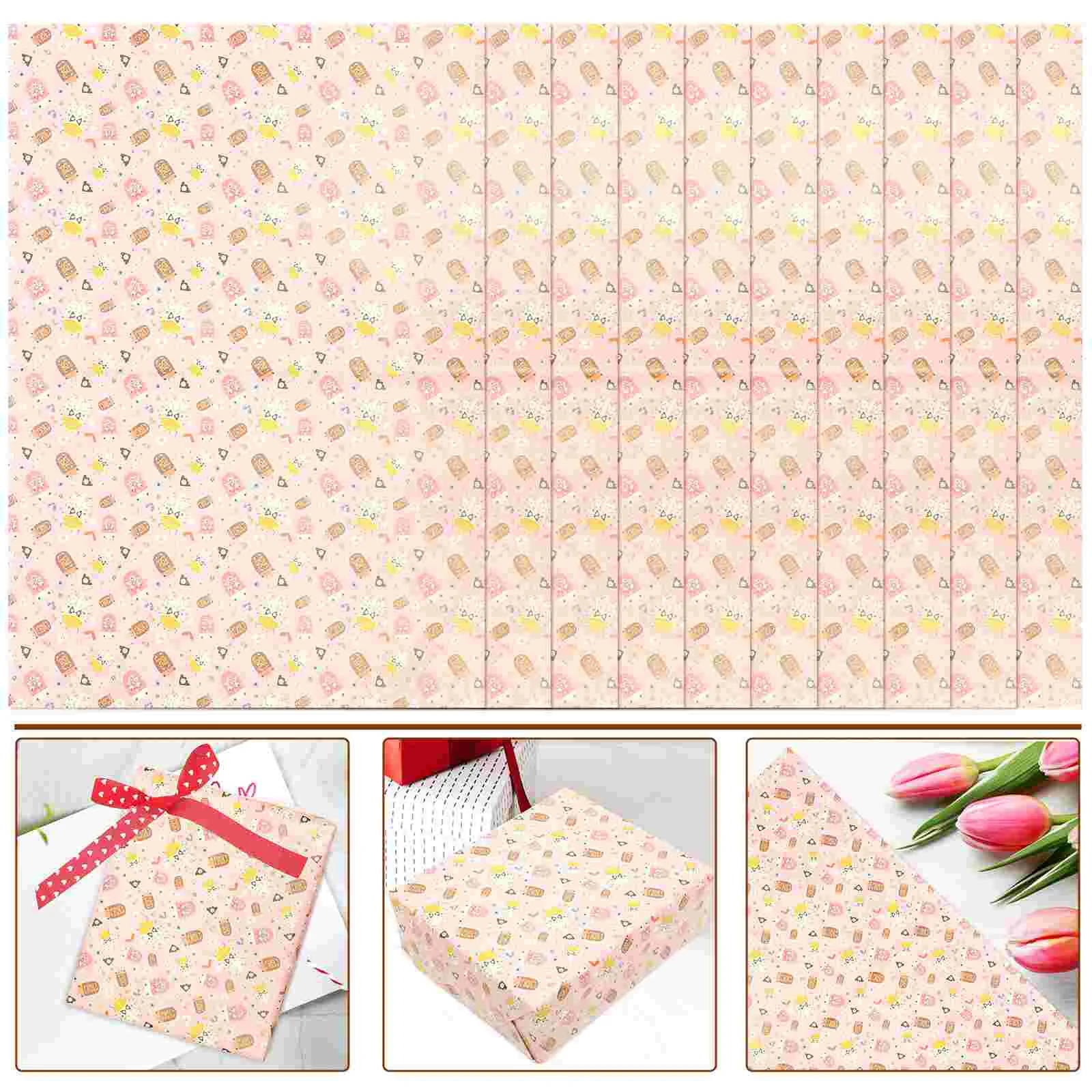 10 Sheets Florist Bouquet Supplies Cute Flower Wrapping Paper Gift Packaging Floral