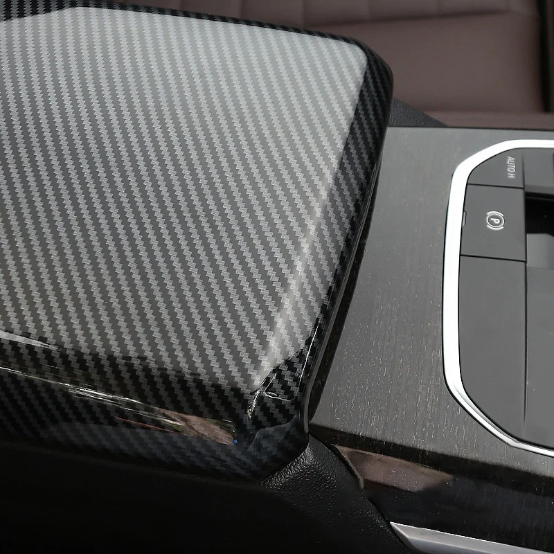 Reliable Carbon Fibrer Center Console Armrest Panel Cover Trim For BMW 3 4 Series G20 G21 G22 M Sport 2019-2021 Car Accessories