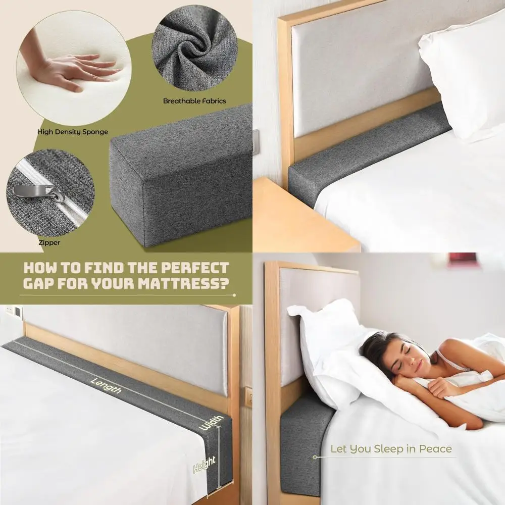 

Наматрасник из пены высокой плотности 45D, с моющимся чехлом, увеличивает пространство над кроватью, подходит для матраса King Size 78x6x12 дюймов