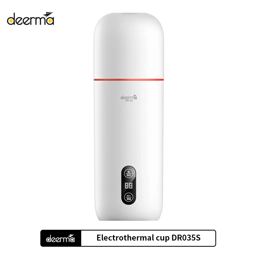 

Youpin Deerma DEM-DR035 bottle water 350ML Portable Electric Water Cup Touch Control Drinkware Thermos Smart water Kettle