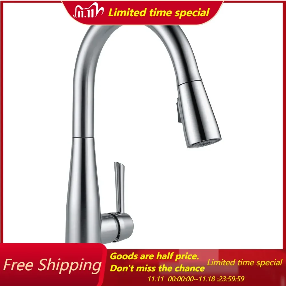 

Kitchen Faucet with Pull Down Sprayer, Kitchen Sink Faucet Brushed Nickel, Magnetic Docking Spray Head