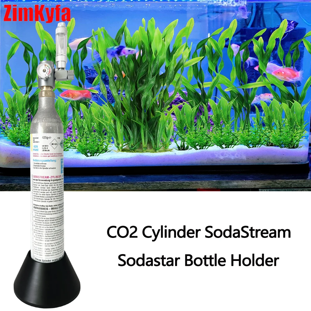 aquario co2 cilindro tanque titular suporte de suporte compativel com 60 mm de diametro garrafa sodastream 01