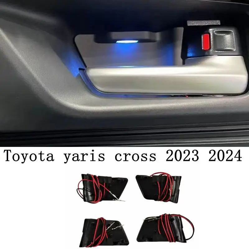 For 2023-2024 Toyota Yaris Cross Interior Door Bowl Lamp Refitting Handle Led Atmosphere Light Car Inner Ambient Decorative Lamp