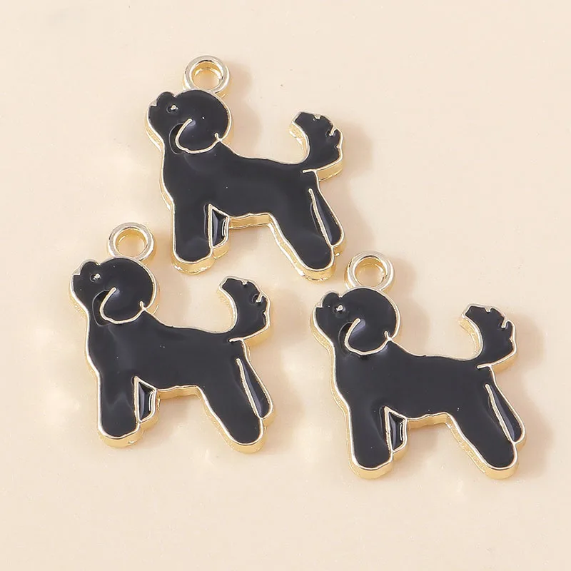 Leslie 10 Stück/Set Emaille Niedliche Katzen- und Hundepfoten-Hundeknochen-Anhänger für Ohrringe, Armbänder, Halsketten, Anhänger, DIY-Schmuckherstellungszubehör – Detail 16