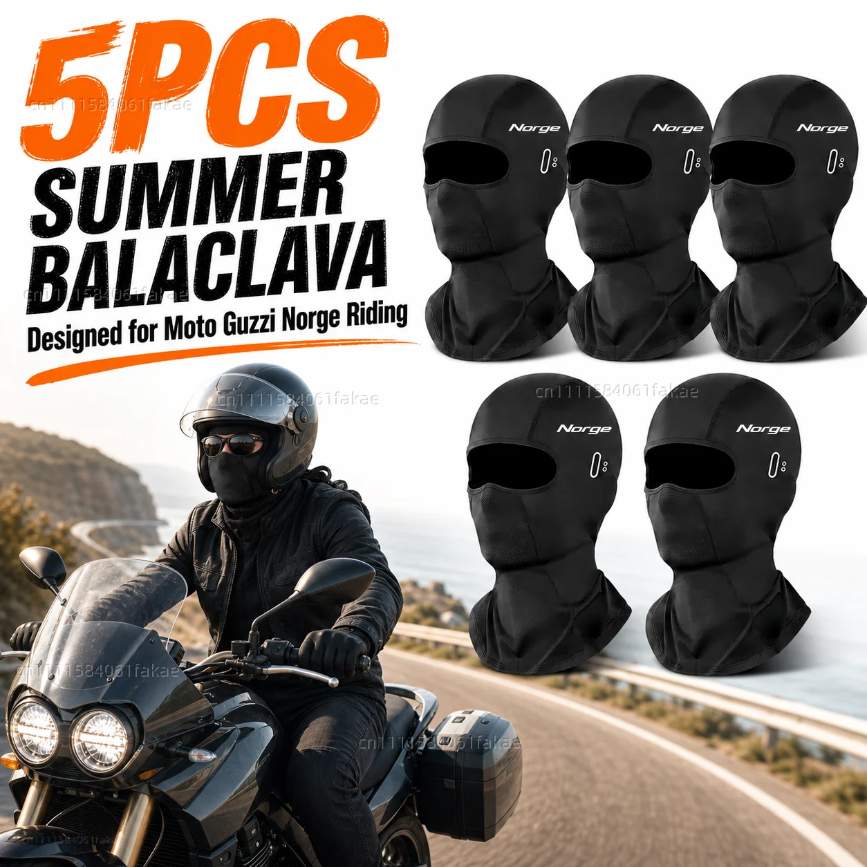 

5PCS Motorcycle Balaclava Summer UV Protection Glasses Face Breathable Hole For Moto Guzzi Norge 2006-2016 Touring Riding Gear