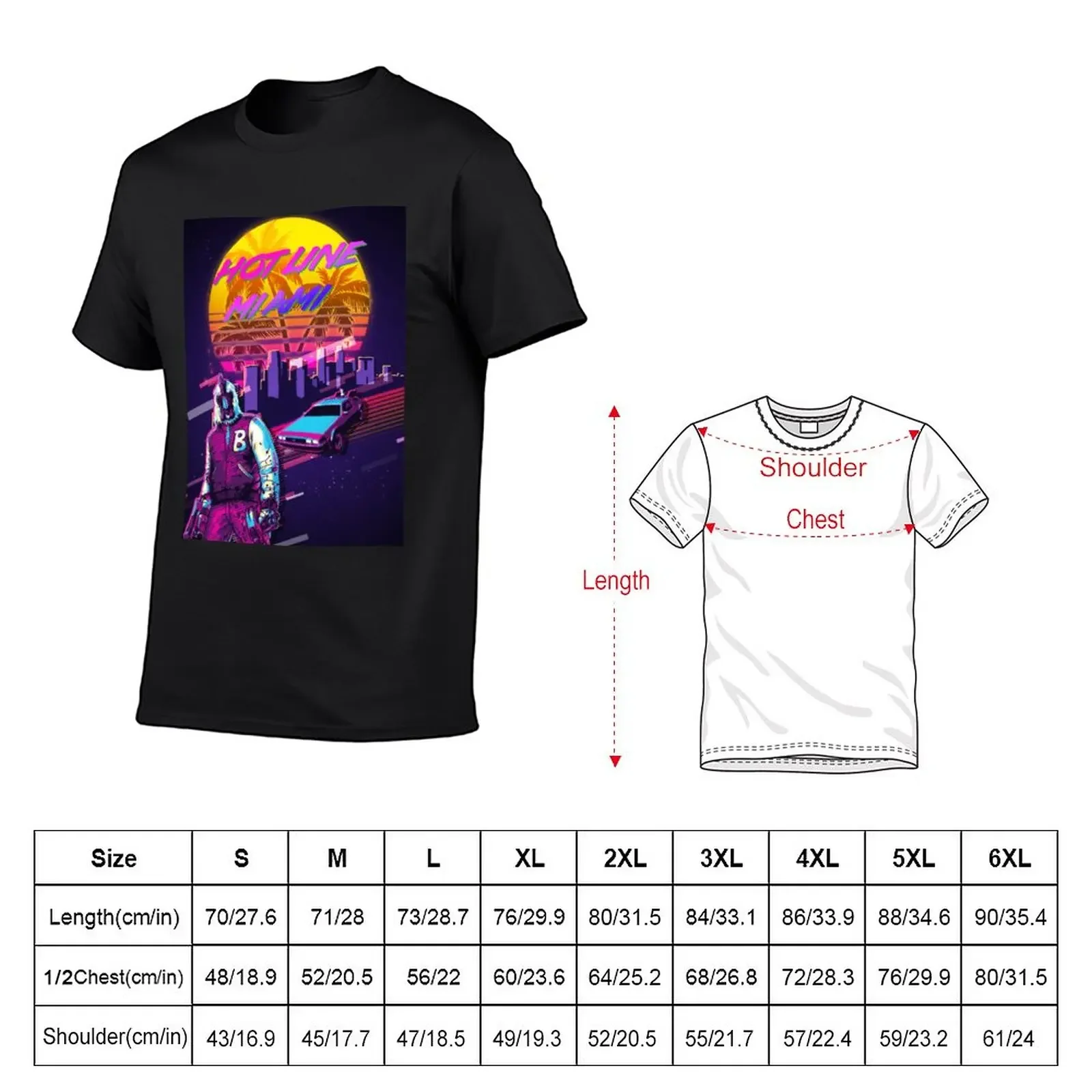 New Hotline Miami Outrun T-Shirt anime baggy shirts blanks anime clothes outfits for men