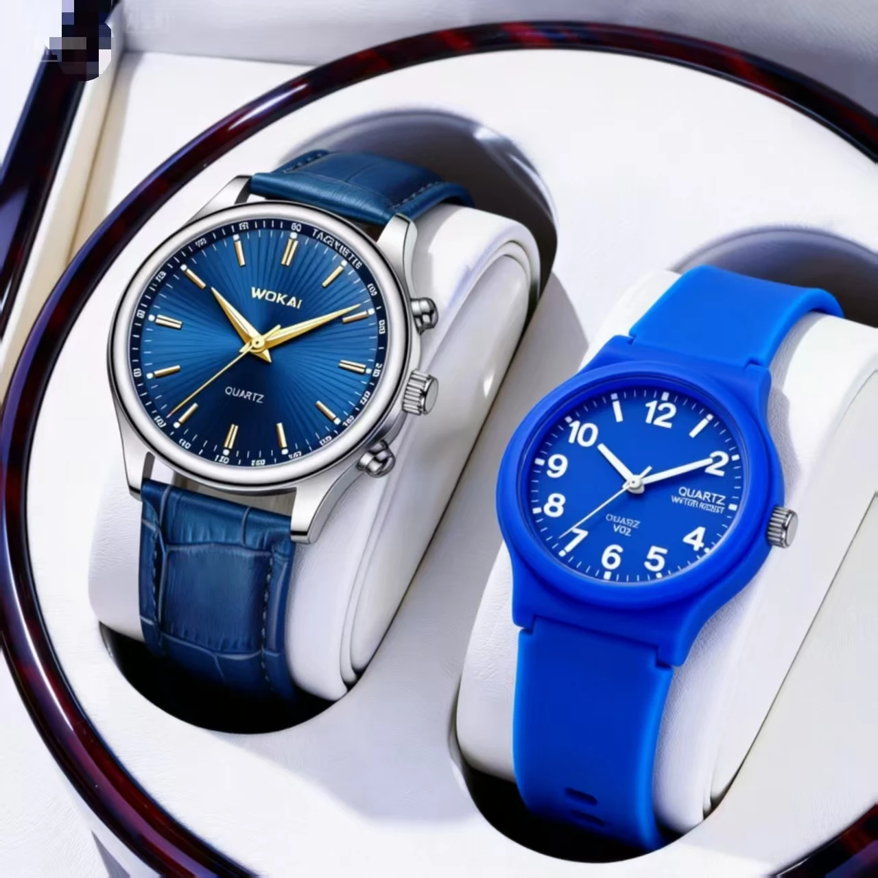 새로운 2023wokai 비즈니스 시계 쿼츠 스포츠 시계 레저 벨트 남성용 시계 남성용 시계