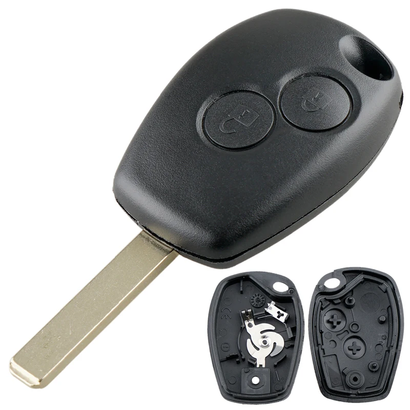 

2 Buttons Car Auto Key Fob Case Shell Replacement Remote Cover with VA2 Blade Fit for Renault