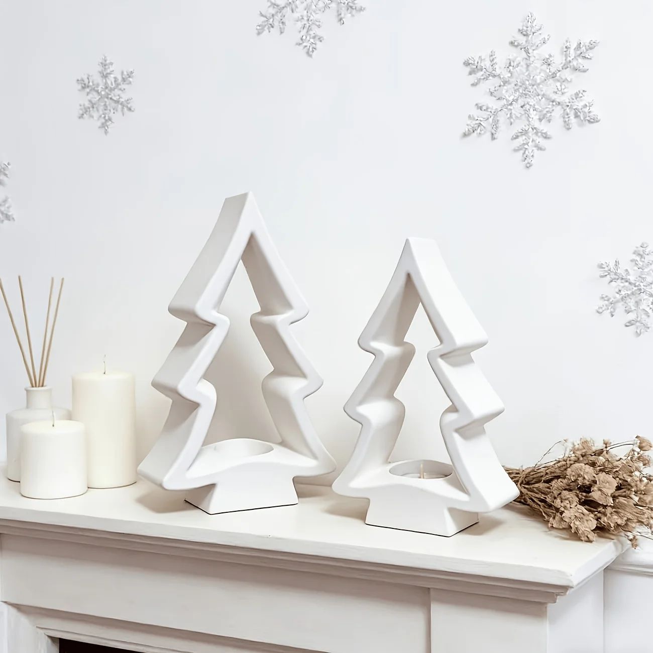 1/2-teiliges Weihnachtsbaum-Kerzenformen-Set, geeignet für die Herstellung von Gips-Kerzenhaltern, Harz-Kerzenhaltern und Weihnachtsgeschenken. – Detail 5