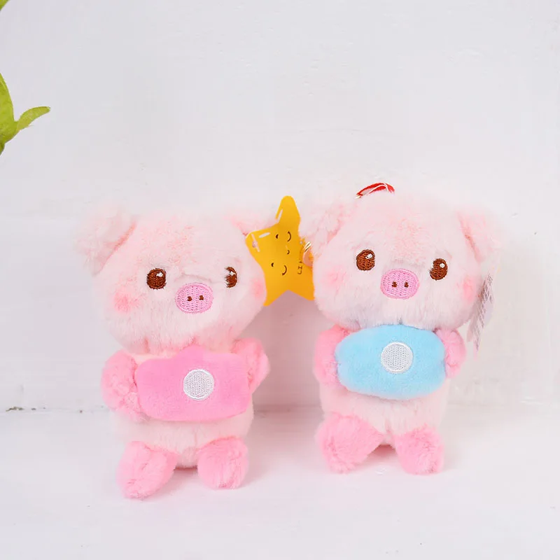 new cute pig hold camera  Plush Creative keychain Exquisite funny Pendant Fashione decoration soft doll birthday gift