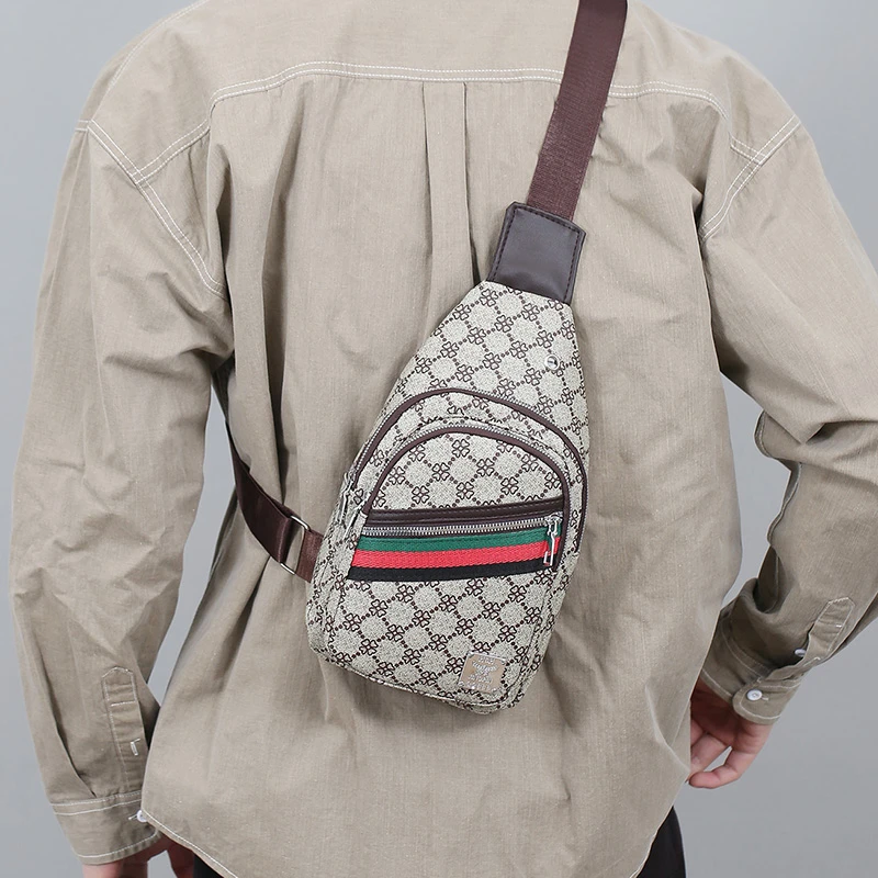 Herren Multifunktions Messenger Bag Schultertuch Brusttaschen Umhängetasche Lässige Handtasche mit Kopfhörerloch – Detail 10