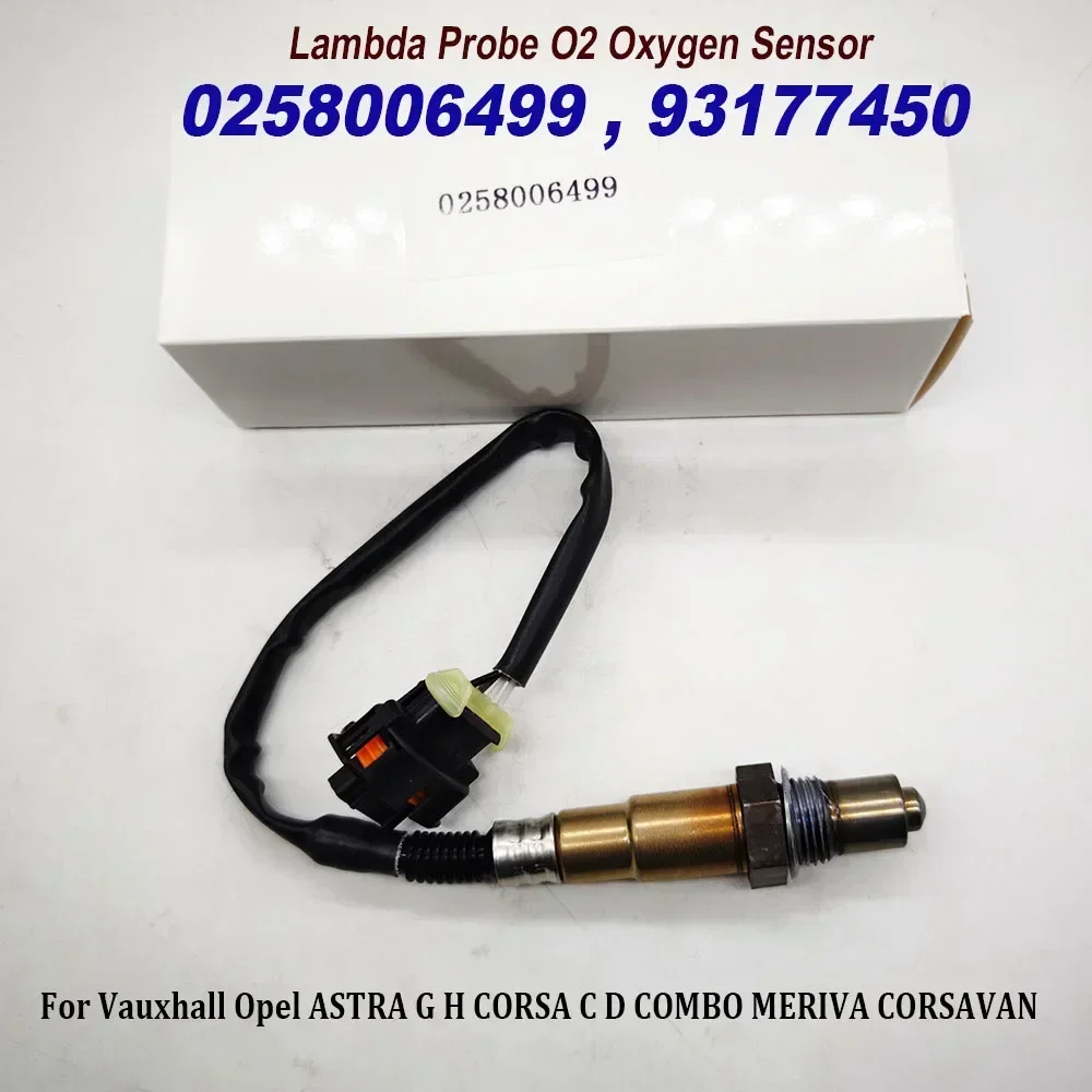 Sonde Lambda Nings Capteur d'oxygène, SachOpel ASTRA G H CORSA C D COMBO MERIVA CORSAVAN Mk 0258006499, 93177450, 13103981