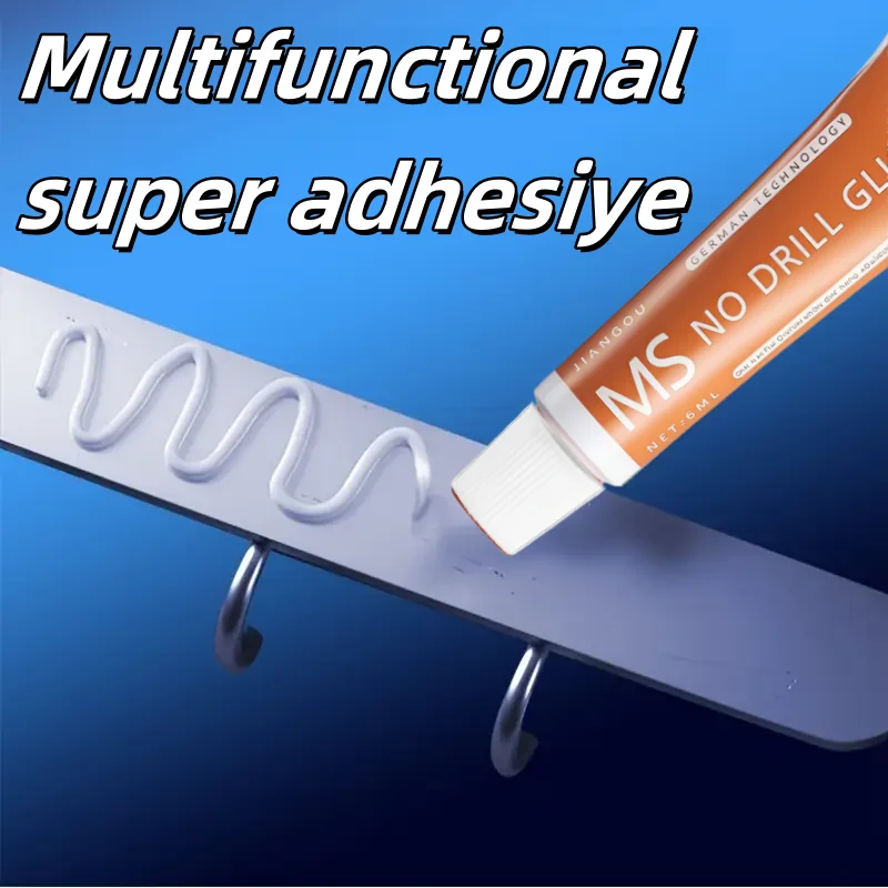 Transparent Heavy-Duty No-Nail Adhesive (with Mounting Pads) – Small Tube Precision Application, High-Strength Metal Bonding, Ba