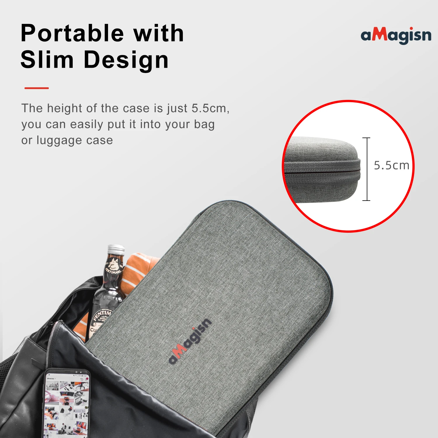 aMagisn Carrying Case for DJI Osmo Action 5 Pro，Travel Portable Bag Compatible With Action 5 Pro / 4 Adventure Combo Accessories