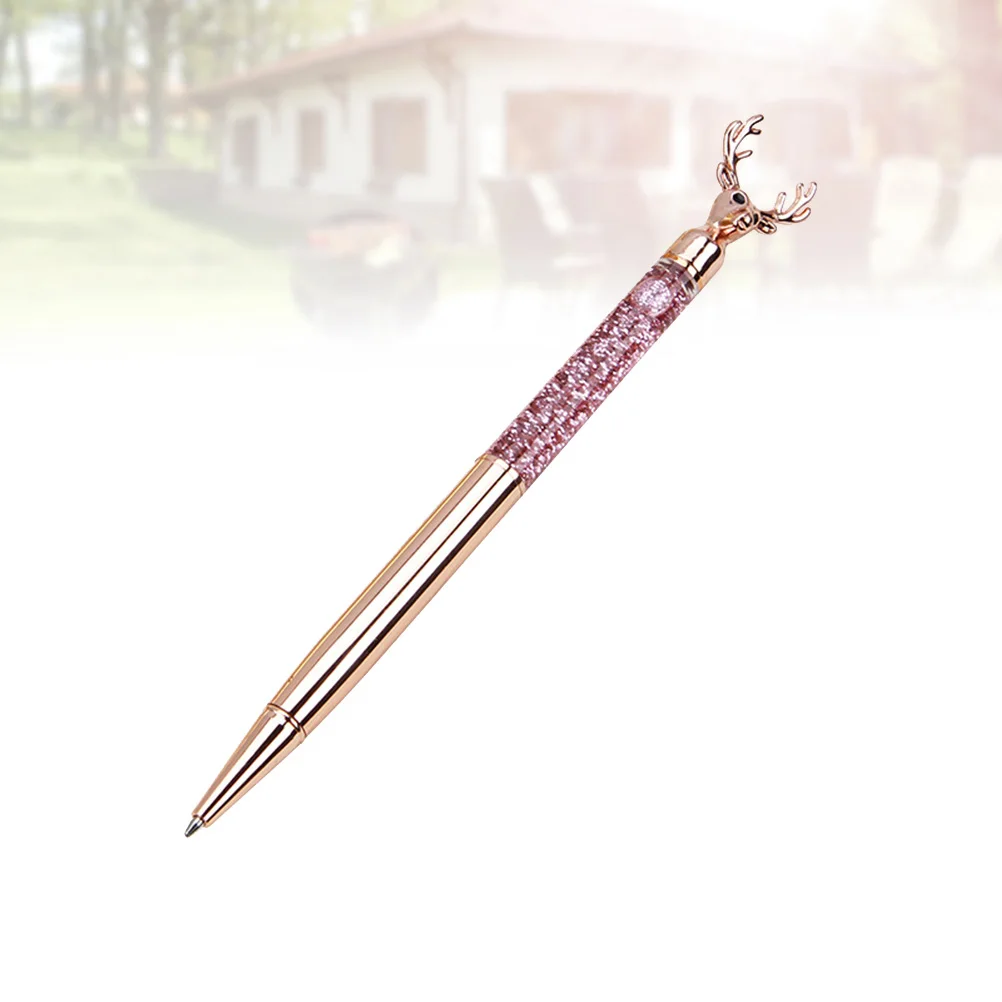 

Ballpoint Pens Metal Body Reindeer Pattern Novelty Pen Smooth Writing Comfort Grip Clip Pocket Graduation Gift