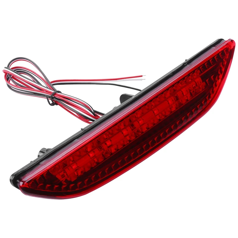 NEW-2X Rear Bumper Reflector For Kia Rio K2 Sedan 2011 2012-2014 Park Brake Stop Light Tail LED Warning Lights Car Accessories