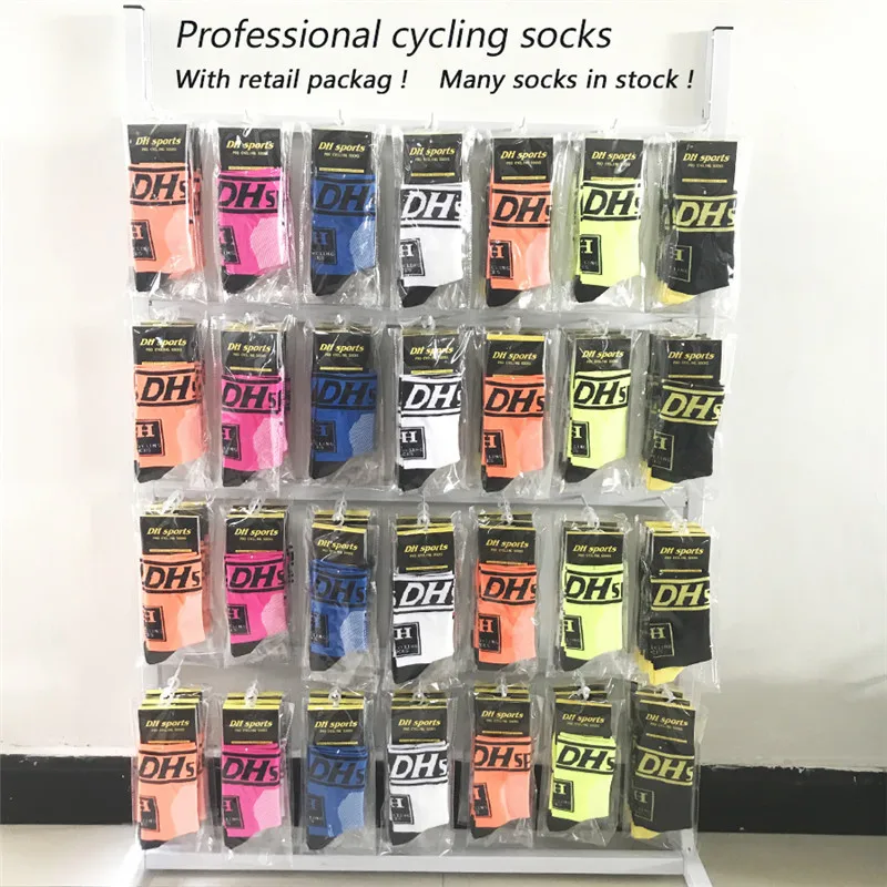 DH Sport-calcetines de ciclismo para hombre y mujer, medias profesionales suaves y transpirables para deportes al aire libre, correr, escalada y Tenis