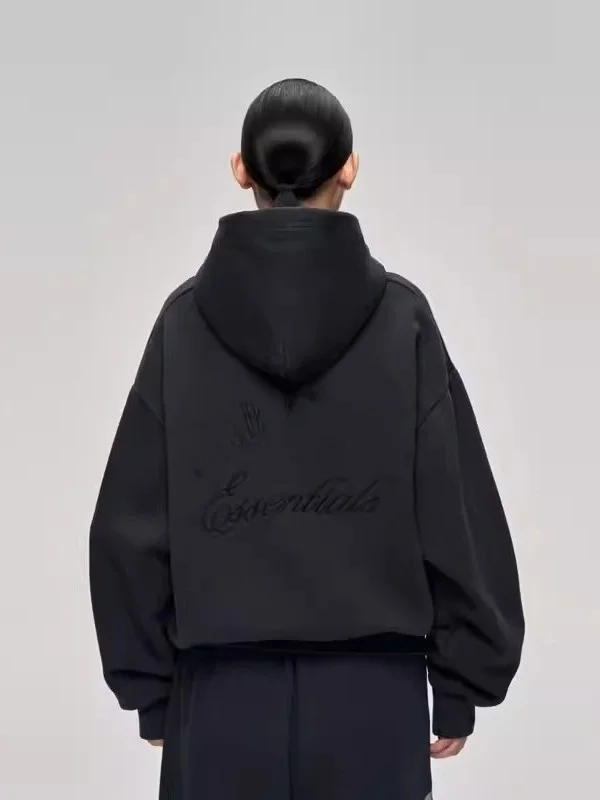 

Мужская повседневная толстовка-кардиган свободного кроя с вышитыми надписями, удобная, дышащая, из смесового хлопка и полиэстера, на молнии