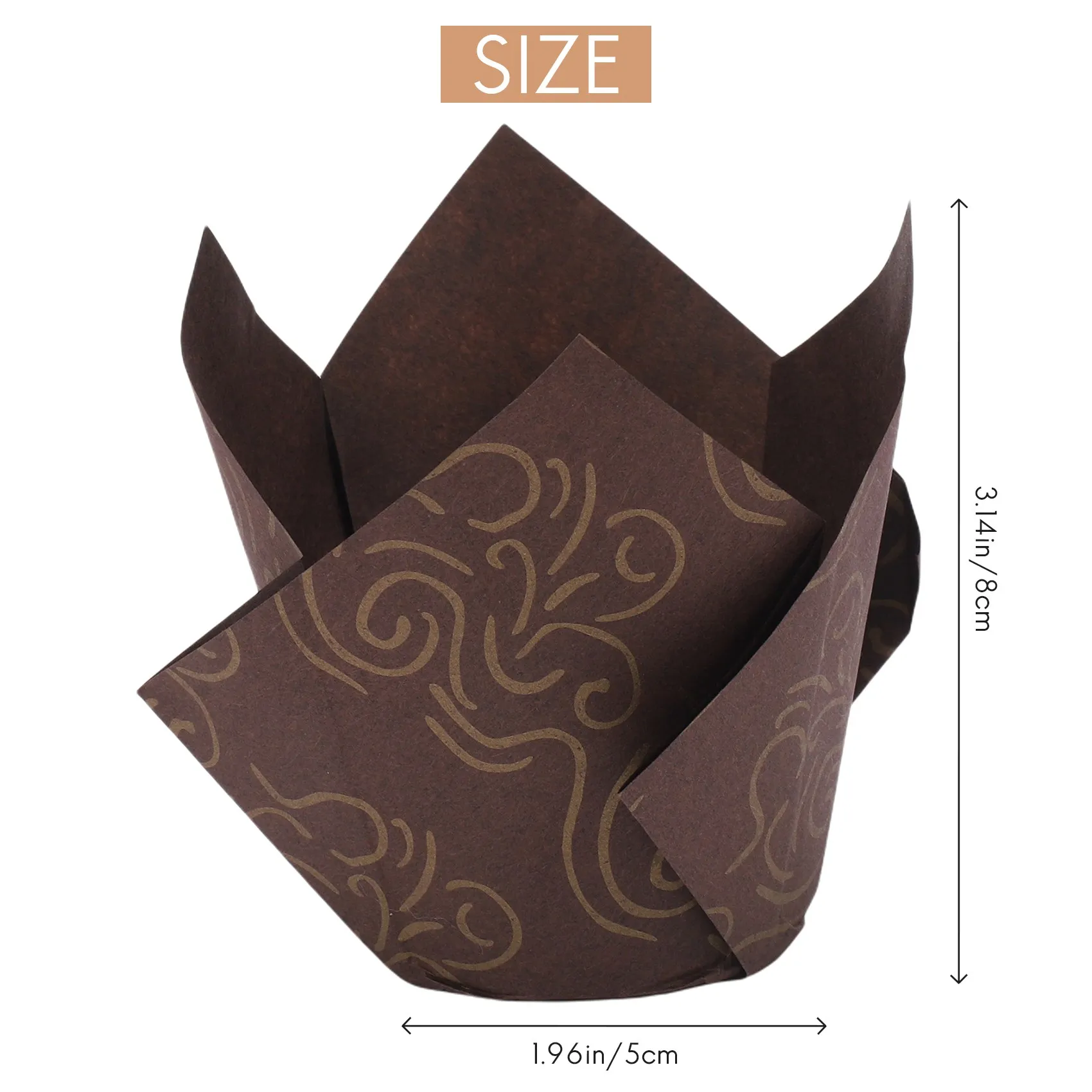 قوالب كب كيك RUAI، 200 قطعة من أكواب الخبز التوليب وأكواب المافن وبطانات الكب كيك لحفلات أعياد الميلاد