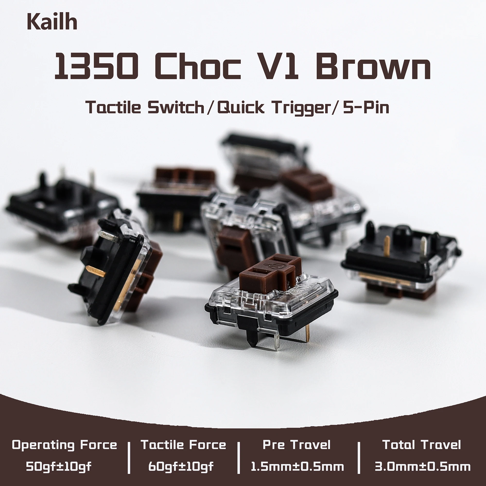 Kailh 1350 Choc V1 Brown Switch Hitbox Controller Tactile Creamy Low Profile Switches For RGB Gaming Mechanical Keyboard Hitbox