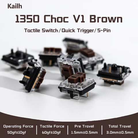Kailh 1350 Choc V1 Brown Switch Hitbox Controller Tactile Creamy Low…