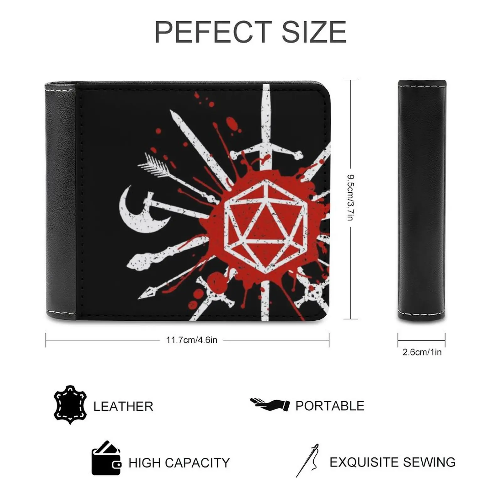 Choose Your Weapon Soft Men Wallets New Purse Credit Card Holders For Male Purses Men Wallet Rpg Dice D20 And Dnd Roleplaying