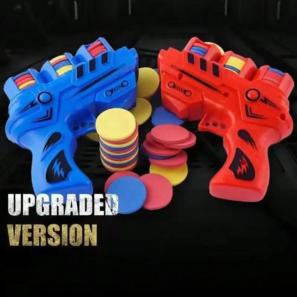 Children Fun Toys Flying Saucer Guns Ejection Flying Disc EVA Soft Bullets Toy Gun Kids Outdoor Games Interactive Sport Toys