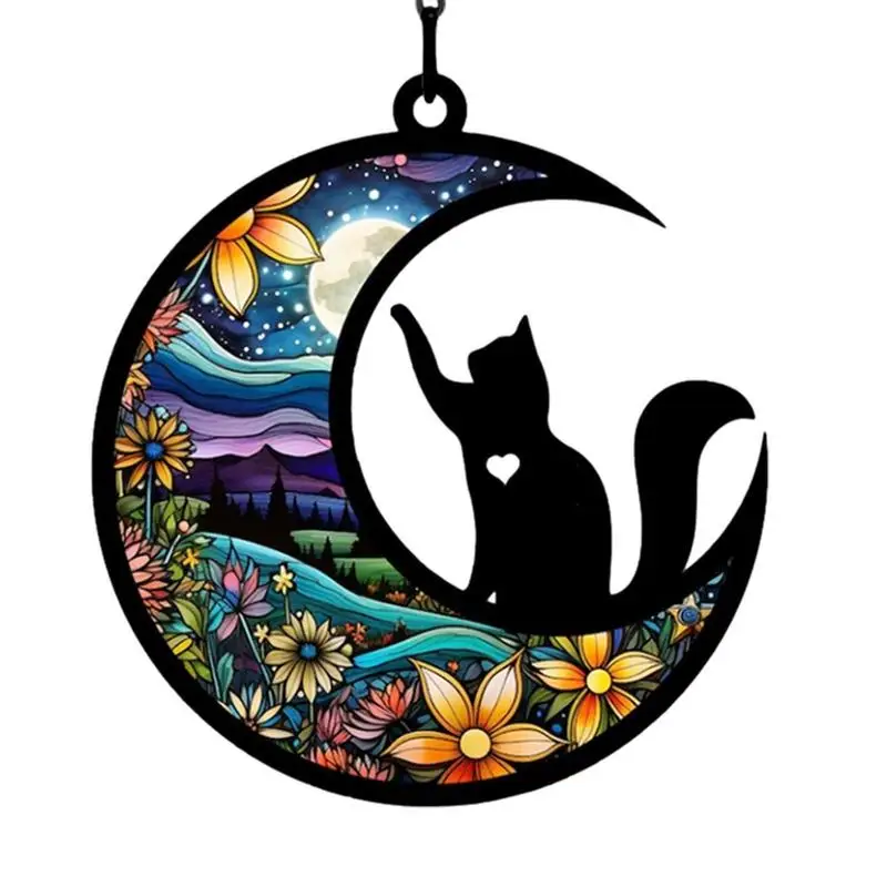 Loss Of Cat Sympathy Gift Cat Memorial Gifts For Loss Of Cat Cat Memorial Suncatcher Black Cat Halloween Decor For Home Garden