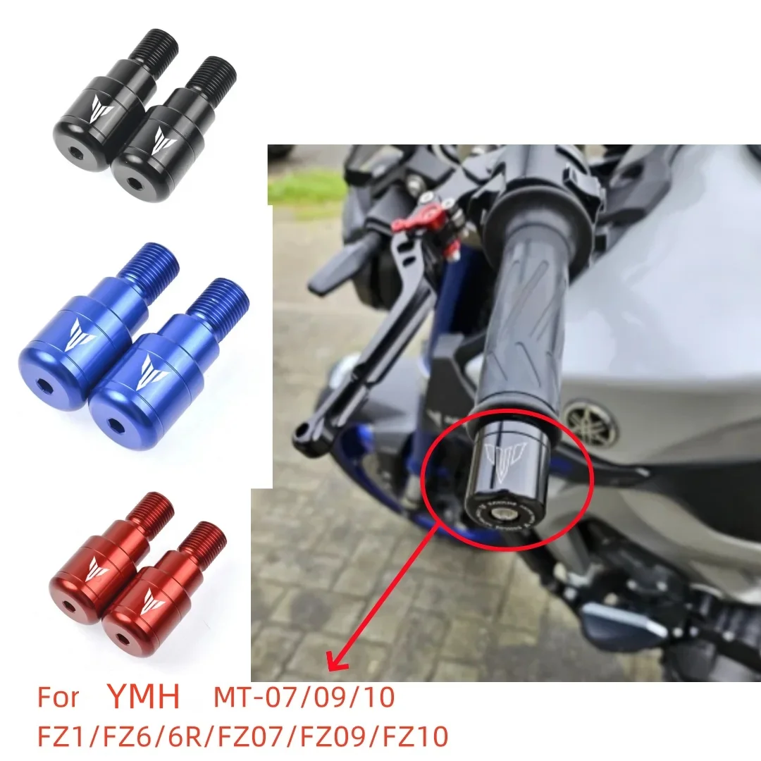 Tapas de extremo de barra de motocicleta, empuñaduras de manillar CNC para Yamaha MT07 MT09 MT-10 MT-125 FZ1 FZ6 FZ6R FZ07 FZ09 FZ010, extremo de barra de mango