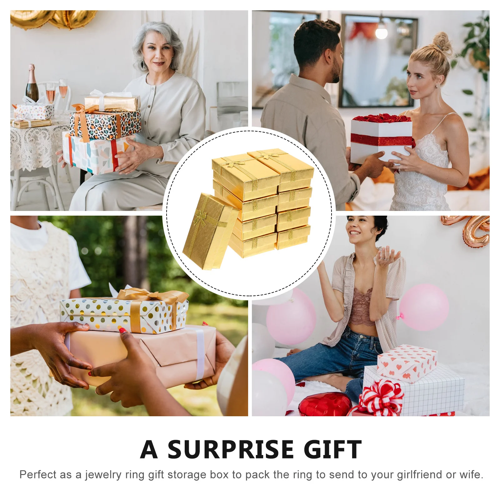 24Pcs Jewelry Packing Box Portable Ring Earrings Storage Case Necklace Chain Pendants Travel Organizer Necklace Packing Boxes