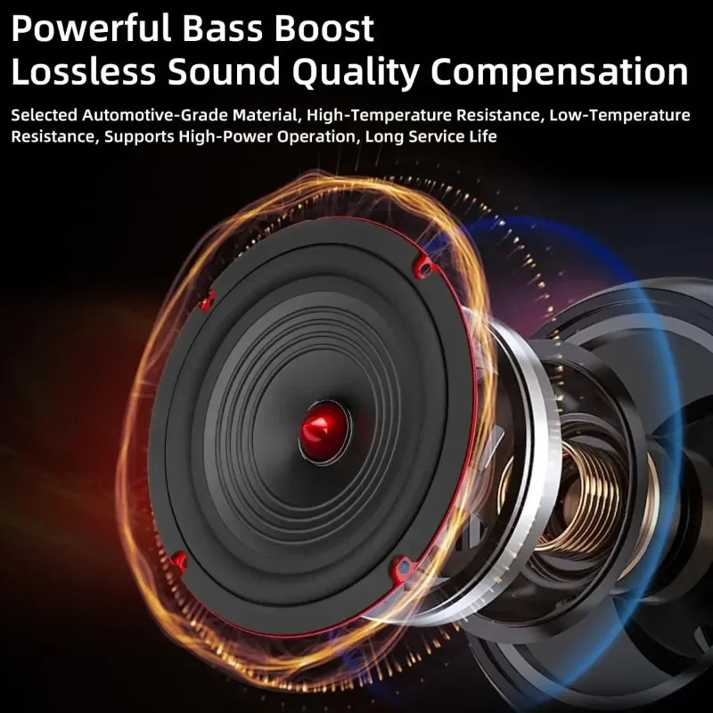 2PCS 6.5Inch Subwoofer Speaker 800W Peak Power HIFI Audio Premium Stereo Subwoofer Design Having Expansive Stereo Sound Coverage