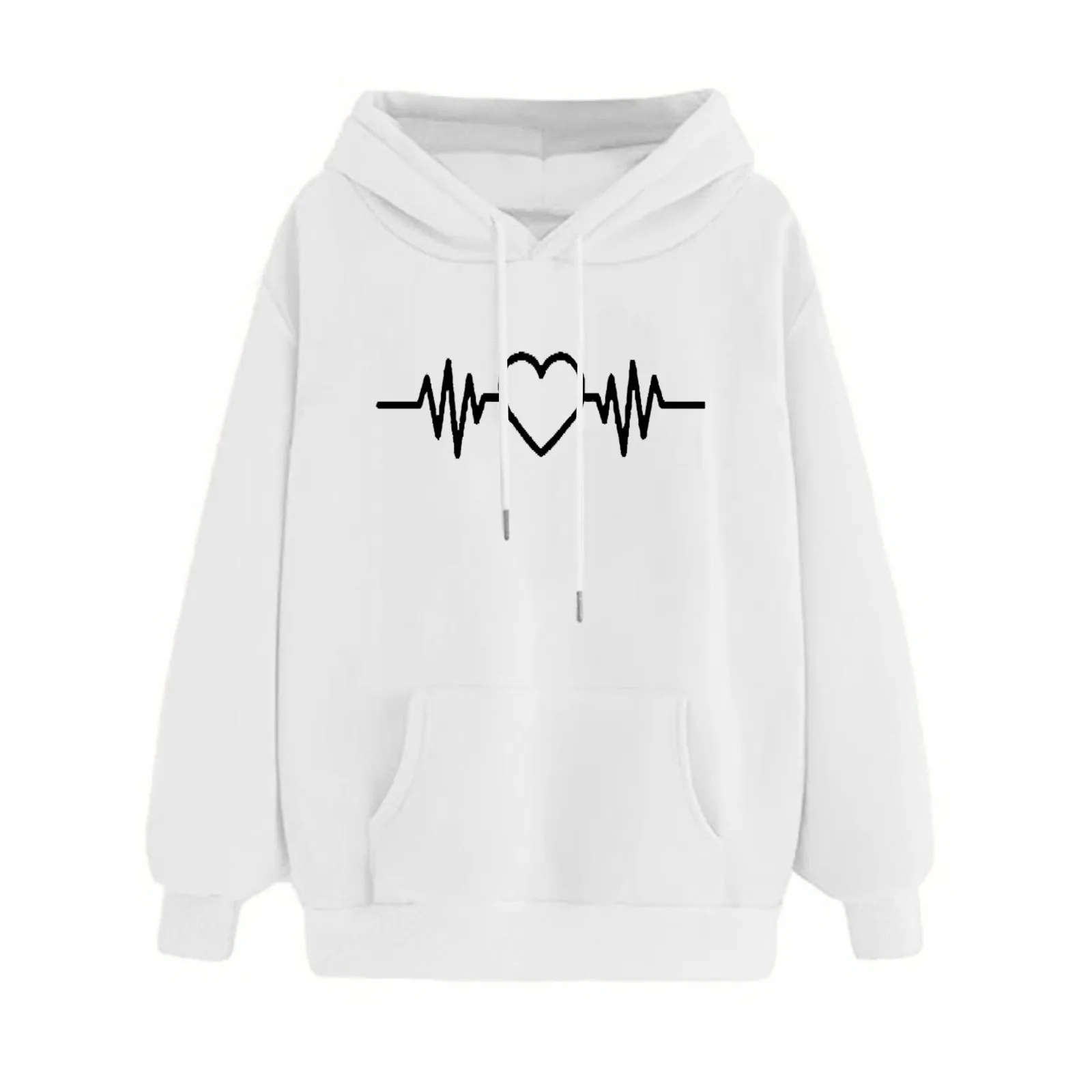 

Women'S Love Graphic Hoodie Hooded Shirt Sweatshirt Pullover Long Sleeve Top Autumn Women'S Clothing Sudaderas De Mujeres Pushee