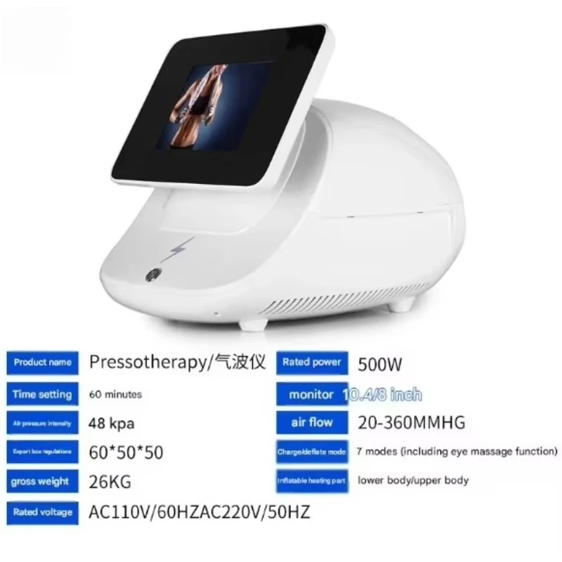 Timing Controlled Air Compression Pressotherapy System for Physiotherapist Private Studio Body Detox Service