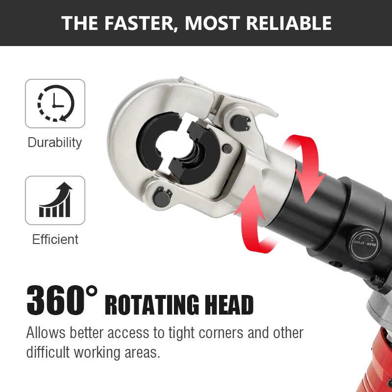 KM-1632 In-line Electric Power Pipe Crimping Tool Ø16-Ø32mm Plumbing Pipe Aluminum Plastic Pipe and Stainless Steel Pipe Crimper