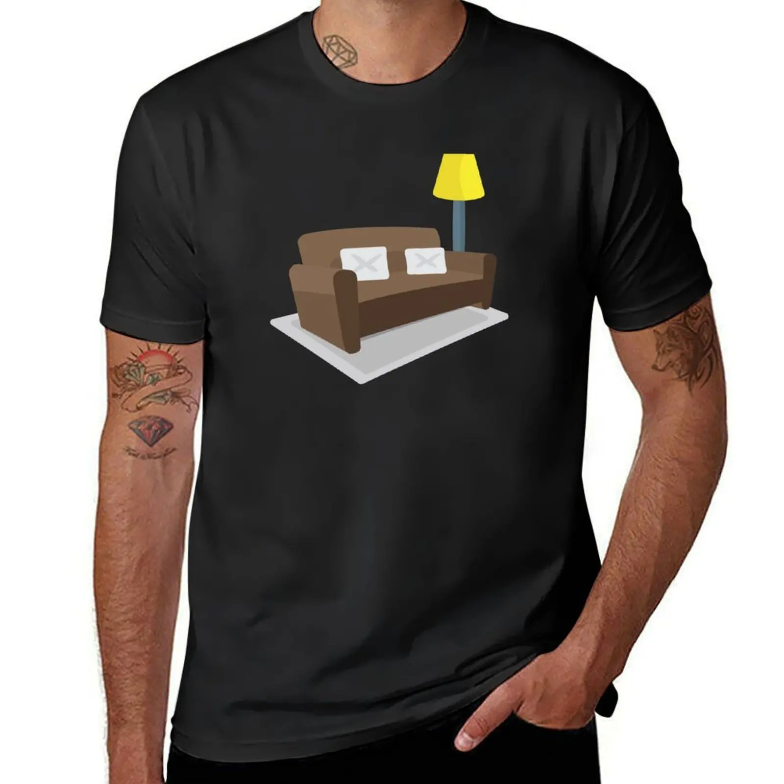 

Couch and Lamp Lounge Sofa Settee T-Shirt plus sizes vintage plus size tops blacks t shirts for men